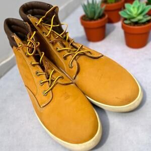 Sz 11 Women's Timberland Dausette Wheat Brown Nubuck High Top Sneaker Shoes, EUC